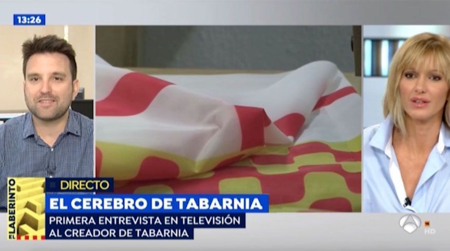 El creador de Tabarnia, Daniel de la Fuente, aparece por primera vez en televisión
