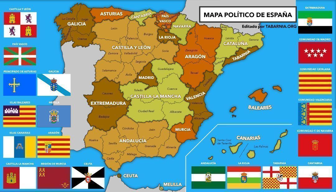 Mapa de Tabarnia. Ya está disponible el primer mapa de España que incluye Tabarnia